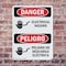 Signmission Electrical Hazard Bilingual Danger Sign, Plastic, 7in W x 10in L, 2PK OS-2PACK-DS-P-710-VS-1196 - alternate 6